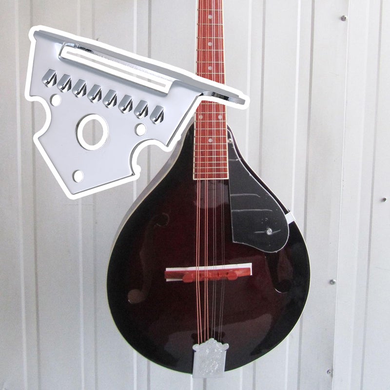 Bstinay Eight-string Metal Triangle Mandolin Tailpiece Parts for Electric Guitar Sliver - Image 3